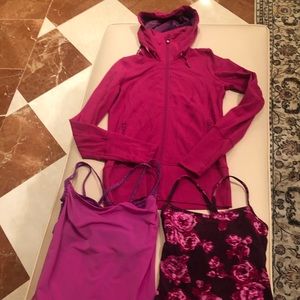 Lululemon and Lucy Raspberry Set - size 4-6